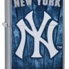 Zippo - MLB New York Yankees Design Lighter Front Side Closed Angled