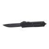Microtech Scarab 2 OTF Automatic Knife Black DLC Blade Black Aluminum Handle Front Side Open