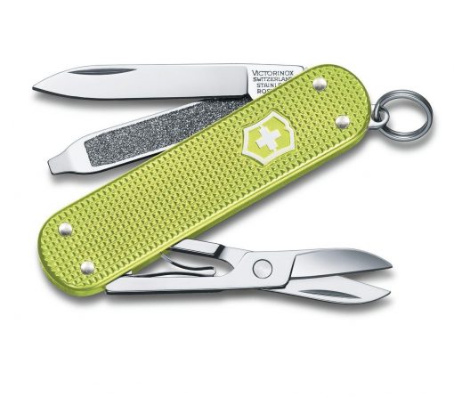 Victorinox Classic SD Alox - Lime Twist Front Side Open