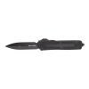 Microtech Scarab 2 OTF Automatic Knife D/E Black DLC Blade Black Aluminum Handle Front Side Open