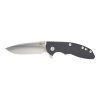 Hinderer XM-18 3.5 inches Spearpoint Stonewashed 20CV Blade Black G-10 Handle Front Side Open
