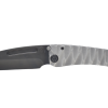 Medford Marauder S35VN PVD Tanto Blade Bead Blasted Brushed Silver Twisted Predator Handles Front Side Open