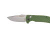 Pro-Tech Small Bladed Rockeye Stonewash S35VN Drop Point Blade Unique Green/Black Topo Micarta Handle Front Side Open