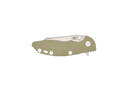 Hinderer XM-18 3.5" Wharncliffe Stonewashed 20CV Blade OD Green G-10 Handle Front Side Closed