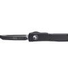 Microtech UTX-70 OTF Automatic Knife Black T/E Blade Black Aluminum Handle Front Side Open