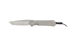 Chris Reeve Knives Small Sebenza 31 S35VN Tanto Blade Titanium Handle Front Side Open