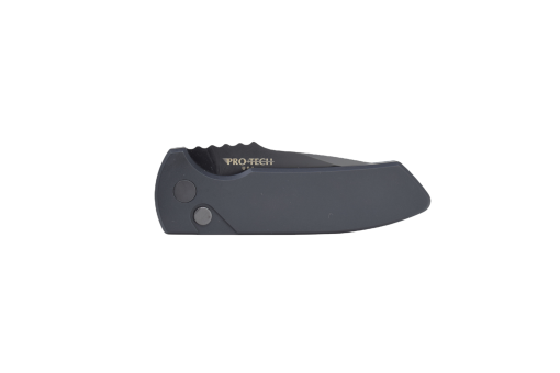 Pro-Tech Small Bladed Rockeye Auto Black S35VN Drop Point Blade Black Aluminum Handle Front Side Closed
