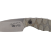 White River GTI 3 Black S35VN Drop Point Fixed Blade OD Green/Black Micarta Handle Front Side