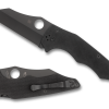Spyderco Yojumbo Black DLC S30V Wharncliffe Blade Black G-10 Handle Front Side Open and Back Side Closed