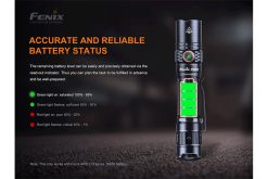 Fenix PD35 V3.0 Black Flashlight - 1700 Lumens Infographic 15 Battery Status