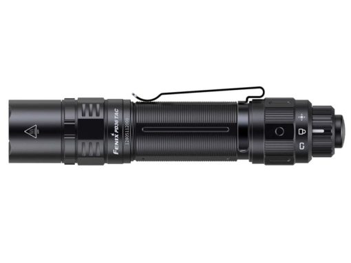 Fenix PD36R TAC Tactical Black Flashlight - 3000 Lumens Side View