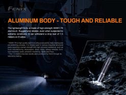Fenix PD36R TAC Tactical Black Flashlight - 3000 Lumens Infographic Aluminum Body