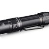 Fenix PD36R TAC Tactical Black Flashlight - 3000 Lumens Front Side Diagonal