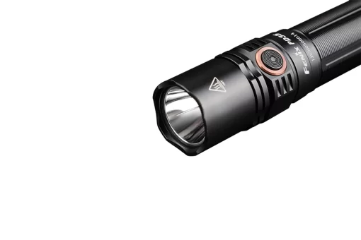 Fenix PD35 V3.0 Black Flashlight - 1700 Lumens Front Close Up