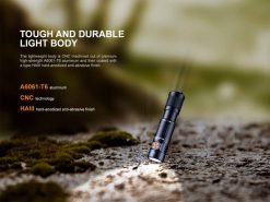 Fenix E05R Brown Keychain Flashlight - 400 Lumens Infographic Body