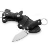 Lionsteel H1 Stonewash M390 Sheepsfoot Fixed Blade Black G-10 Handle Front Side with Sheath
