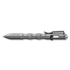 Benchmade 1120 Longhand AXIS Bolt-Action Pen Satin 303 Stainless Steel Handle - Black Ink Bolt Stide Horizontal