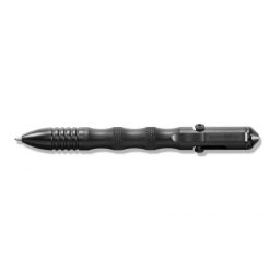 Benchmade 1120-1 Longhand AXIS Bolt-Action Pen Black 6061-T6 Aluminum Handle - Black Ink Clip Side Horizontal Closed