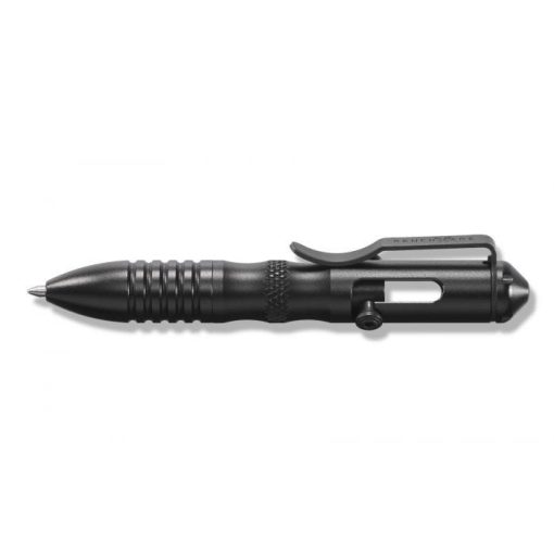 Benchmade 1121-1 Shorthand AXIS Bolt-Action Pen Black 6061-T6 Aluminum Handle - Black Ink Bolt Side Horizontal Open