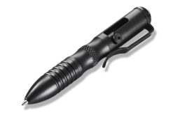 Benchmade 1121-1 Shorthand AXIS Bolt-Action Pen Black 6061-T6 Aluminum Handle - Black Ink Bolt Side Diagonal Open