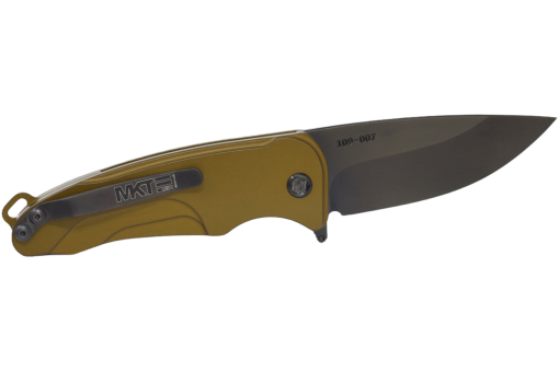Medford Smooth Criminal Black PVD S35VN Drop Point Blade Yellow Aluminum Handle Black PVD Hardware/Clip Back Open
