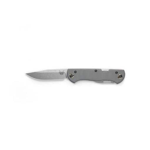 Benchmade 317 Weekender Stonewash S30V Clip-Point Blade Cool Gray G-10 Handle Front Side Open