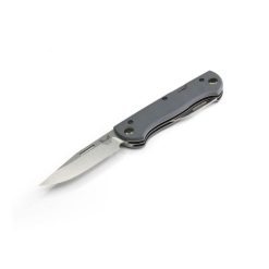 Benchmade 317 Weekender Stonewash S30V Clip-Point Blade Cool Gray G-10 Handle Front Side Open Diagonal