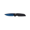 Pro-Tech TR-3 Tactical Response 154CM Drop Point Blade Sapphire Blue Blade Black Grooved Aluminum Handle Front Side Open
