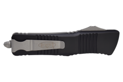 Microtech Combat Troodon OTF Auto Apocalyptic Dagger Blade Black Aluminum Back Side Closed