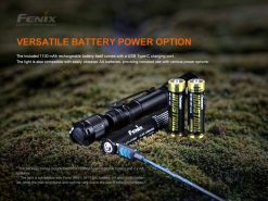 Fenix LD22 LED Flashlight - 800 Lumens Power Options Infographic