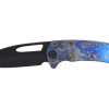 Medford On Belay Black PVD S35VN Drop Point Blade Faced Galaxy/Black Titanium Front Side Open