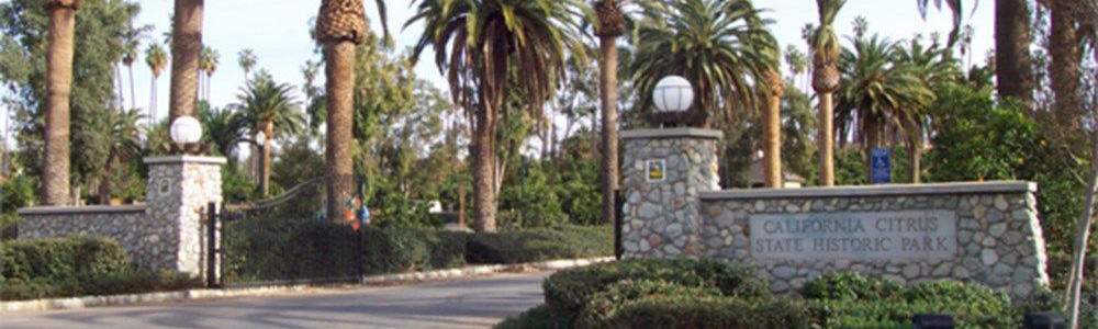 California Citrus State Historic Park - Entrance Gate Of The California Citrus State Historic Park in Riverside Cal.