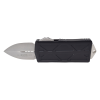 Microtech Exocet CA Legal OTF Auto Stonewash Dagger Blade Black Aluminum Handle Front Side Open