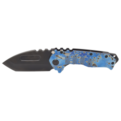 Medford Praetorian T Magnacut PVD Tanto Blade Faced and Flamed Galaxy Handle PVD Spring PVD Hardware Brushed Flamed Clip PVD Breaker Front Side Open