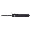 Microtech UTX-70 OTF Auto Black Drop Point Blade Black Aluminum Handle Black Hardware/Clip Front Side Open