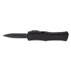 Microtech Hera OTF Auto Shadow Black DLC Dagger Blade Black Aluminum Handle Black Hardware/Clip Front Side Open