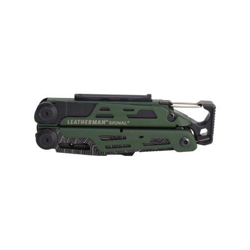 Leatherman Signal Multi-Tool Green Handles Front Side Closed