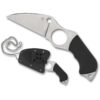 Spyderco Swick 6 Small LC200N Steel Plain Edge Wharncliffe Blade Black G-10 handle Black Custom-molded Boltaron Sheath Adjustable Clip Breakaway Ball Chain Both With and Without Sheath