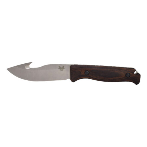Benchmade Saddle Mountain Skinner S30V Drop Point With A Gut Hook Front Side Without Sheath
