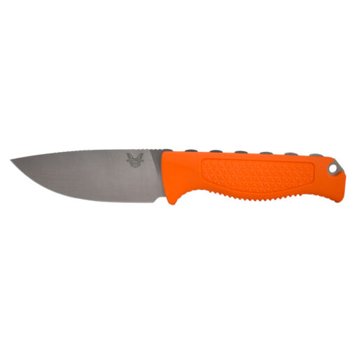 Benchmade Steep Country S30V Drop Point Santoprene With A Black And Orange Boltaron Sheath Front Side Without Sheath