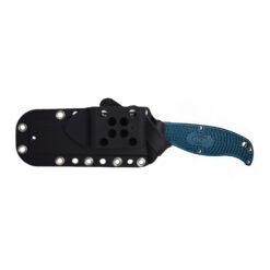 Spyderco Enuff 2 Leaf Drop Point K390 Blade Steel Blue FRN Handle and a Black Polymer sheath with a G-Clip Back Side With Sheath