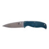 Spyderco Enuff 2 Leaf Drop Point K390 Blade Steel Blue FRN Handle and a Black Polymer sheath with a G-Clip Front Side Without Sheath