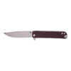 Medford M-48 Tumbled S35VN Blade, Red Handle with PVD Spring and Standard Hardware and Clip Front Side Open