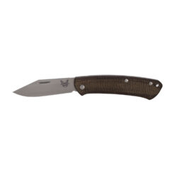 Benchmade Proper Satin S30V Clip Point Slip Joint With Green Micarta Handle Front Side Open