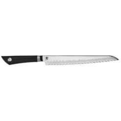 Shun Sora Bread Knife 9 Inch Composite Blade VG-10 Blade Steel Polymer Handle Front Logo Side