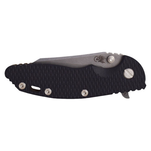 Hinder XM-18 3.5" Fatty Working Finish Wharncliffe Blade Battle Bronze Handle With Black G-10 Scale Stonewash Clip and Standard Hardware Front Side Closed