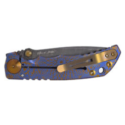 a blue and gold Spartan Blades Harsey Folder 4