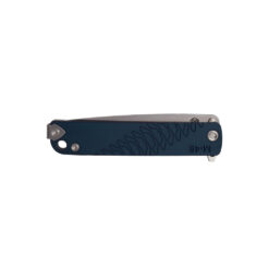 Medford M-48 Tumbled S45VN Blade Teal Handle Tumbled Spring and Standard Hardware and Clip Front Side Closed