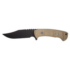 Hinderer Ranch Bowie Battle Black CPM 3V With Natural Micarta Handle Front Side Without Sheath