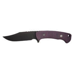 Hinderer Ranch Bowie Battle Black CPM 3V With Burgundy Micarta Handle Front Side Without Sheath